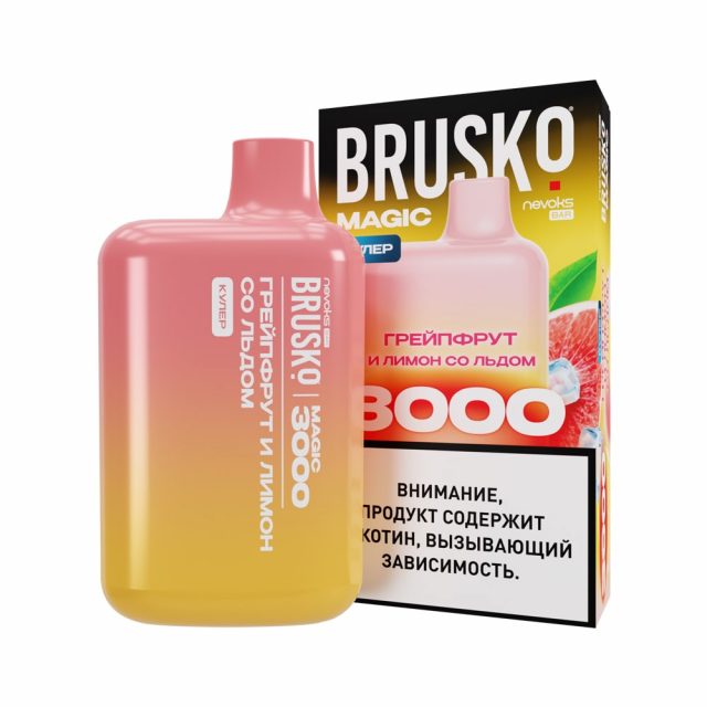 BRUSKO MAGIC 3000 Грейпфрут и лимон со льдом